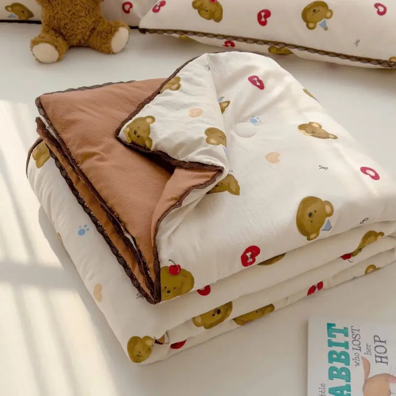 Chăn cotton đũi hè bạc hà có ren -chăn hè mềm mịn thoáng mát , chăn đũi cotton hè mẫu mới nhất kích thước 2m x 2m3 6