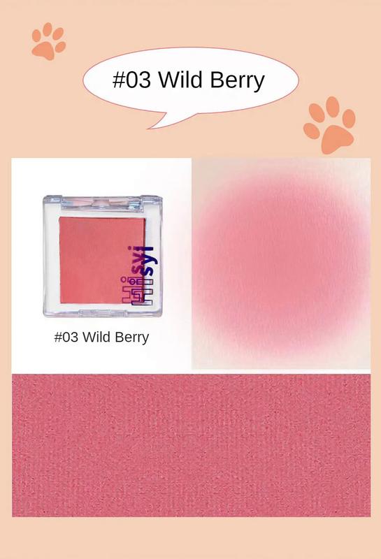 Product Introduction of Korea Monochrome Blush Peach Rose Pink Cheek Tint Powder Natural Lating Matte Face Makeup Red Contour Shadow Palette Cosmetics 46