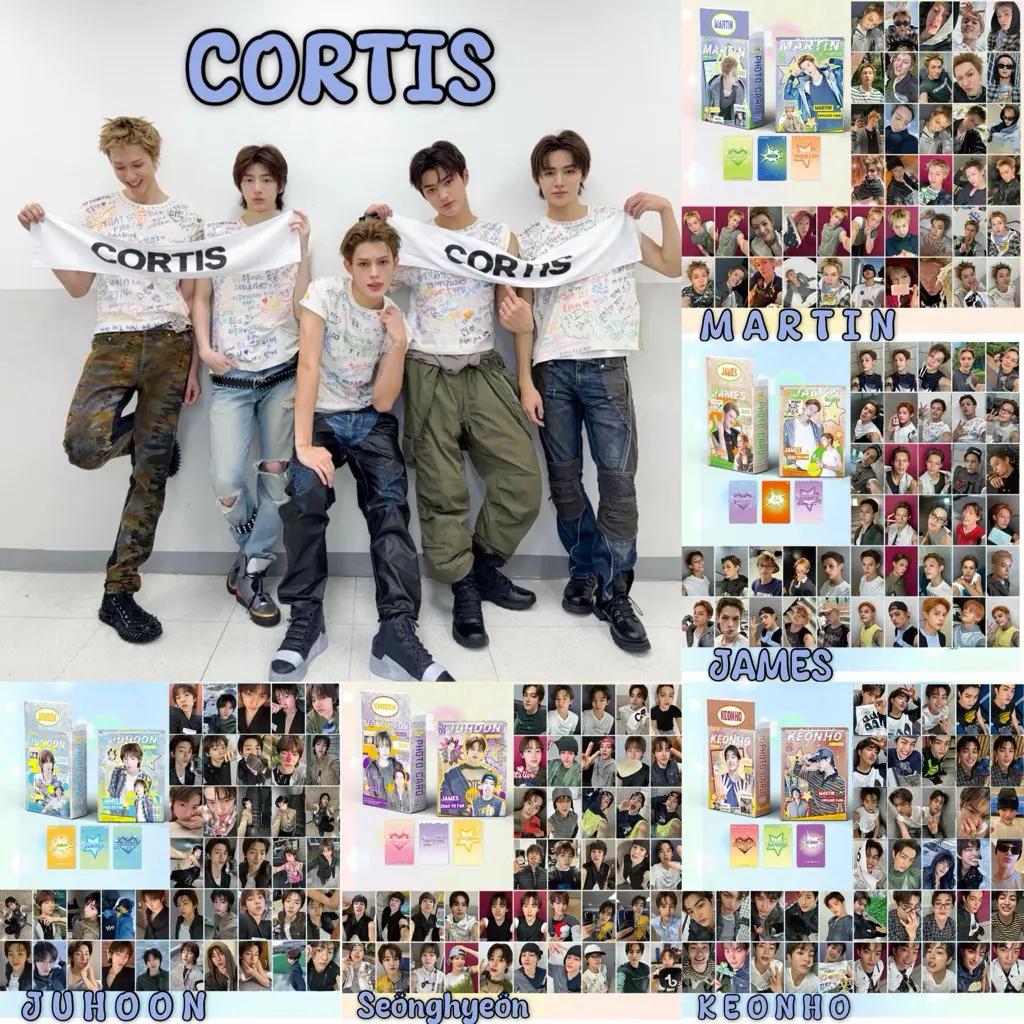 (50 Lembar)Photocard Hologram Cortis  dan member James Martin keonho juhoon seonghyeon