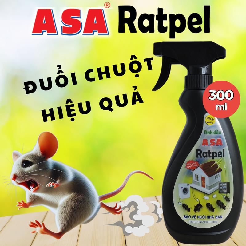 Tinh dầu Xua đuổi Chuột ASA Ratpel – Xịt đuổi chuột thiên nhiên, bảo vệ nhà ở, xe hơi, đồ điện