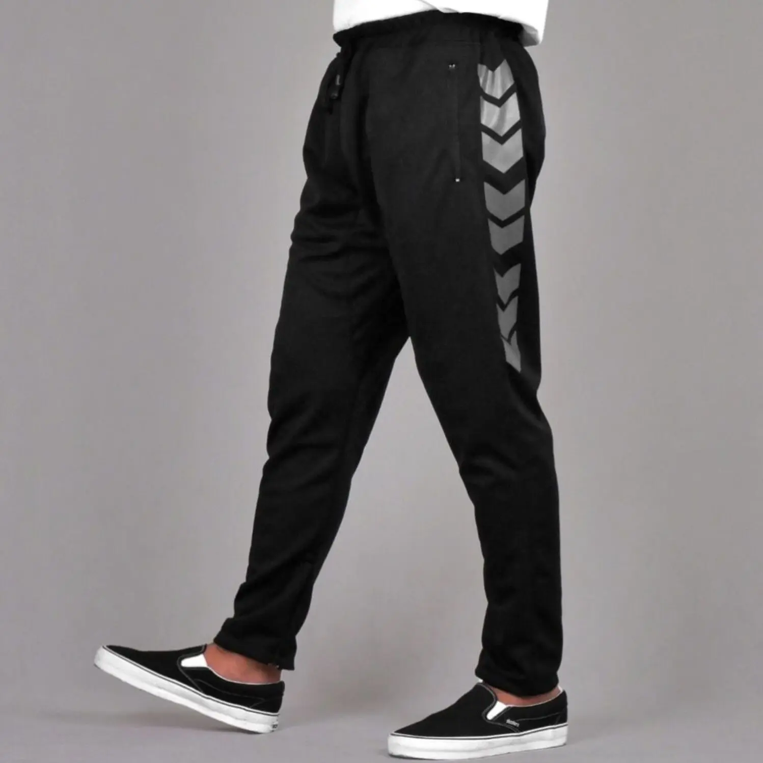Celana Training Track pants running Jogger gym Pria Wanita Garis Bahan Scuba Sport pakaian termal swetpants hitam celana jogger remaja