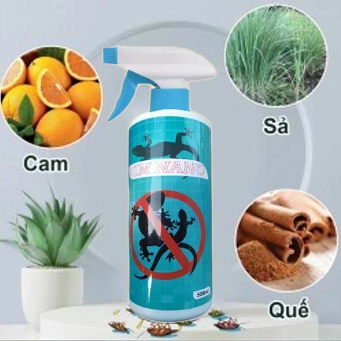 (COMBO 2 Chai) Xịt Đuổi Ngăn Thằn Lằn, Thạch Sùng VIMNANO Dung Tích 500ml