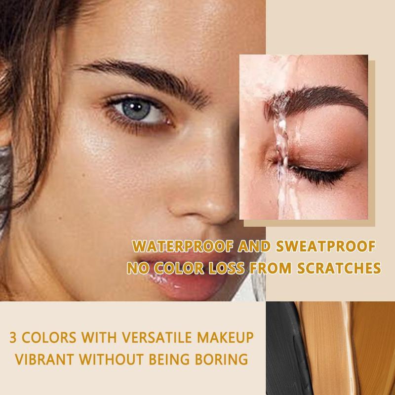 Eyebrow Dye Kit, 1 Set Waterproof Long Lasting Eyebrow & Eyelash Tinted Cream, Eyebrow Makeup Products 3