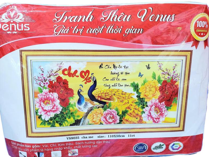 tranh thêu chữ thập cha mẹ .  vs8035, kích thước 1m1x50. Thêu Chữ Làm Đồ Handmade Handmade