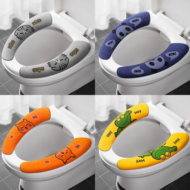 Đệm Bồn Cầu, Chất Liệu Nhung Mới, Dính, Thích Hợp Cho Gia Đình, Bọc Bồn Cầu, Thông Dụng Cho Tất Cả Các Mùa