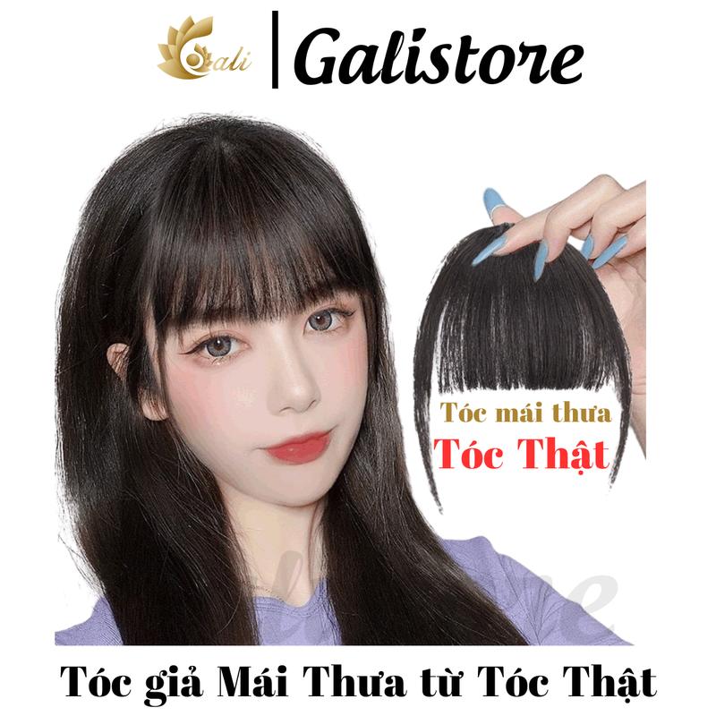 Mái Giả Thưa Tóc Thật Dệt Tay - Tóc Mái Giả Thưa Tóc Thật Hàn Quốc - Galistore Women Kẹp Tóc Nữ