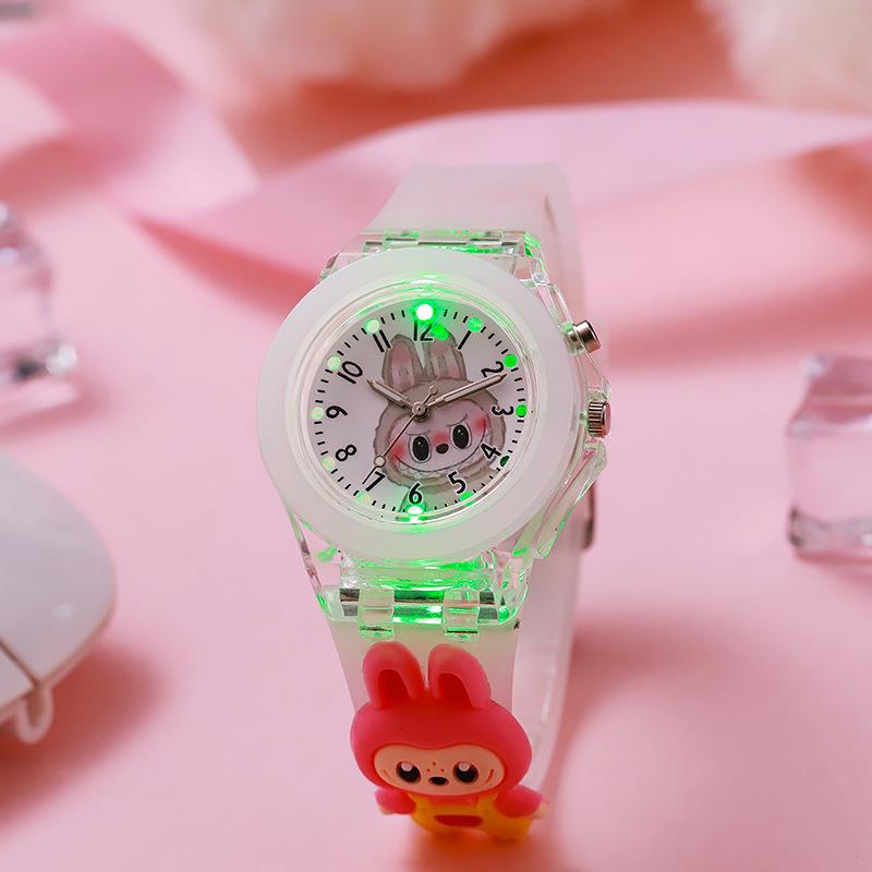 Product Introduction of NEW  Children‘s Watches Cartoon Doll LED Luminous Colorful Watch Analog Kids Watch Boys Girls Birthday Festival Toys Gifts 4
