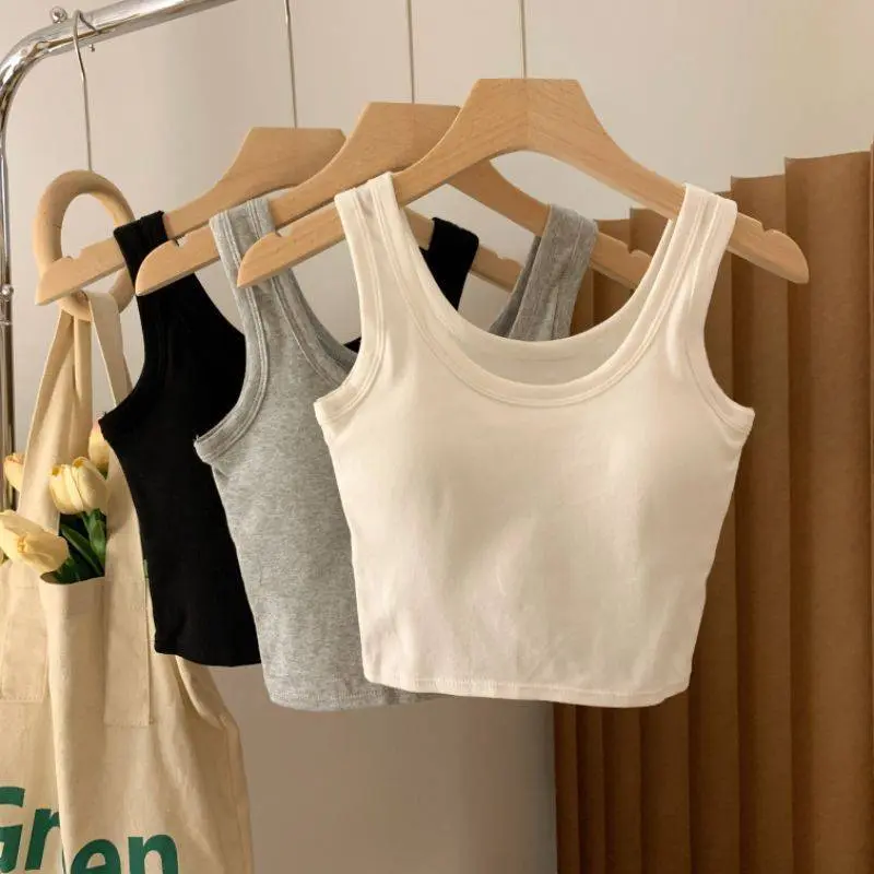 Áo Vest Lưng Đẹp Phong Cách Pháp, Cô Gái Nóng Bỏng, Áo Hai Dây, Có Đệm Ngực, Thích Hợp Mặc Trong Và Ngoài Trời, Phong Cách Mới, Không Tay, Chống Lộ, Thể Thao Nữ, Có Thể Mặc Bên Ngoài