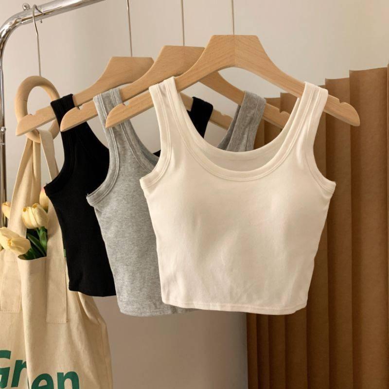 Áo Vest Lưng Đẹp Phong Cách Pháp, Cô Gái Nóng Bỏng, Áo Hai Dây, Có Đệm Ngực, Thích Hợp Mặc Trong Và Ngoài Trời, Phong Cách Mới, Không Tay, Chống Lộ, Thể Thao Nữ, Có Thể Mặc Bên Ngoài 0