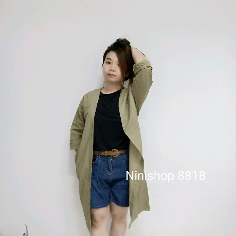 Long Outer Cotton Wanita Korean Style 0