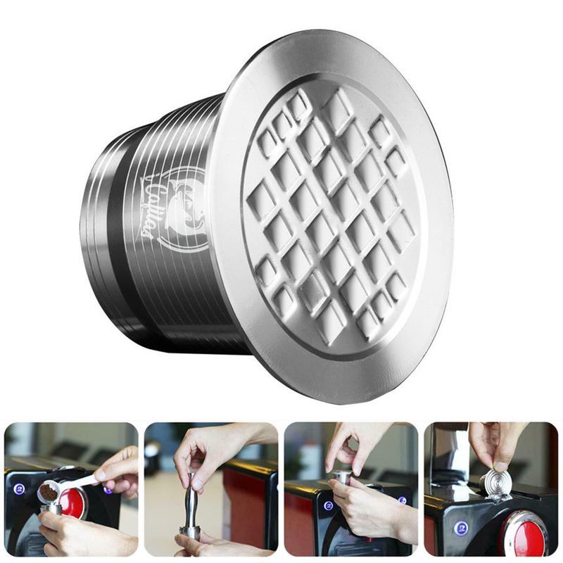 Product Introduction of Nespresso Stainless Steel Refillable Coffee Capsule Coffee Filter Coffee Pod New With Spoon 41