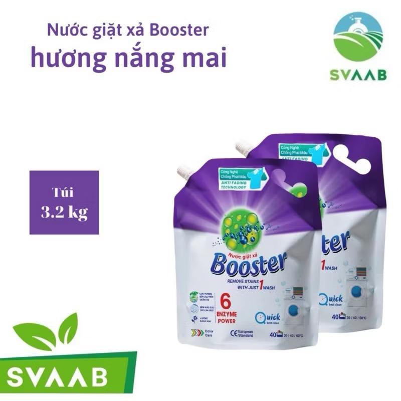  Combo 2 túi nước giặt xả booster 2in1 hương nắng mai 2 túi 6400ml 
