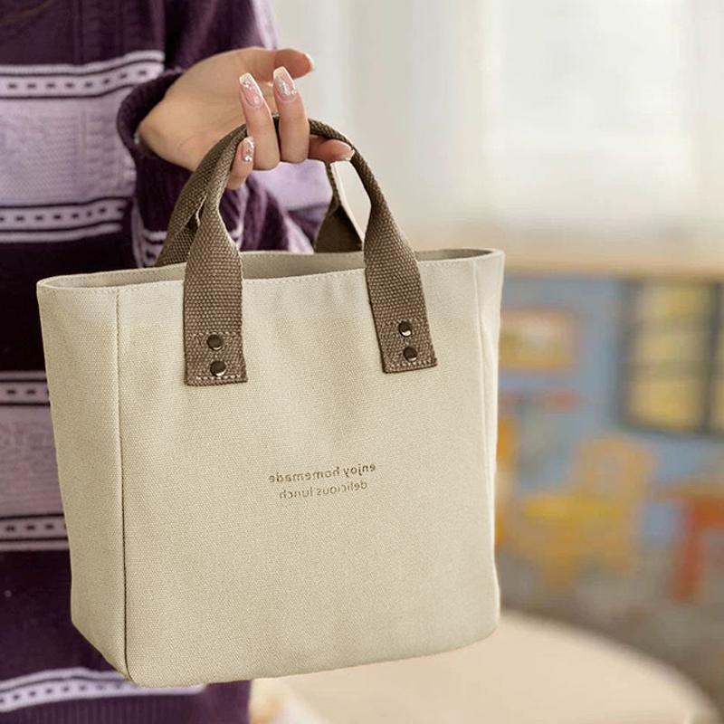 Product Introduction of Canvas handbag, for women, solid color, large capacity, suitable for travel casual bags 19