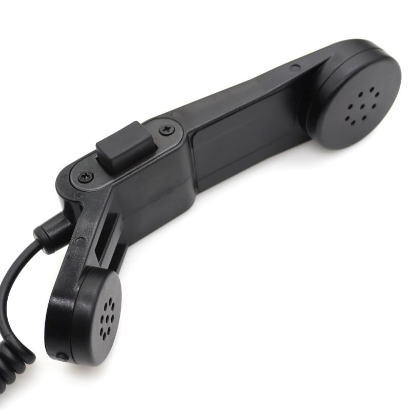 Product Introduction of H250-PTT 2 Pin K-Type Military Army Retro Telephone Shoulder PTT Mic Microphone For CP200 EP450 ICOM IC-V8 IC-V80 IC-V82 V85 32