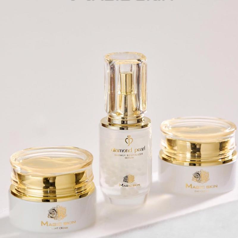  Bộ dưỡng kem ngày đêm và serum Ngọc Trai Magic skin Skincare 
