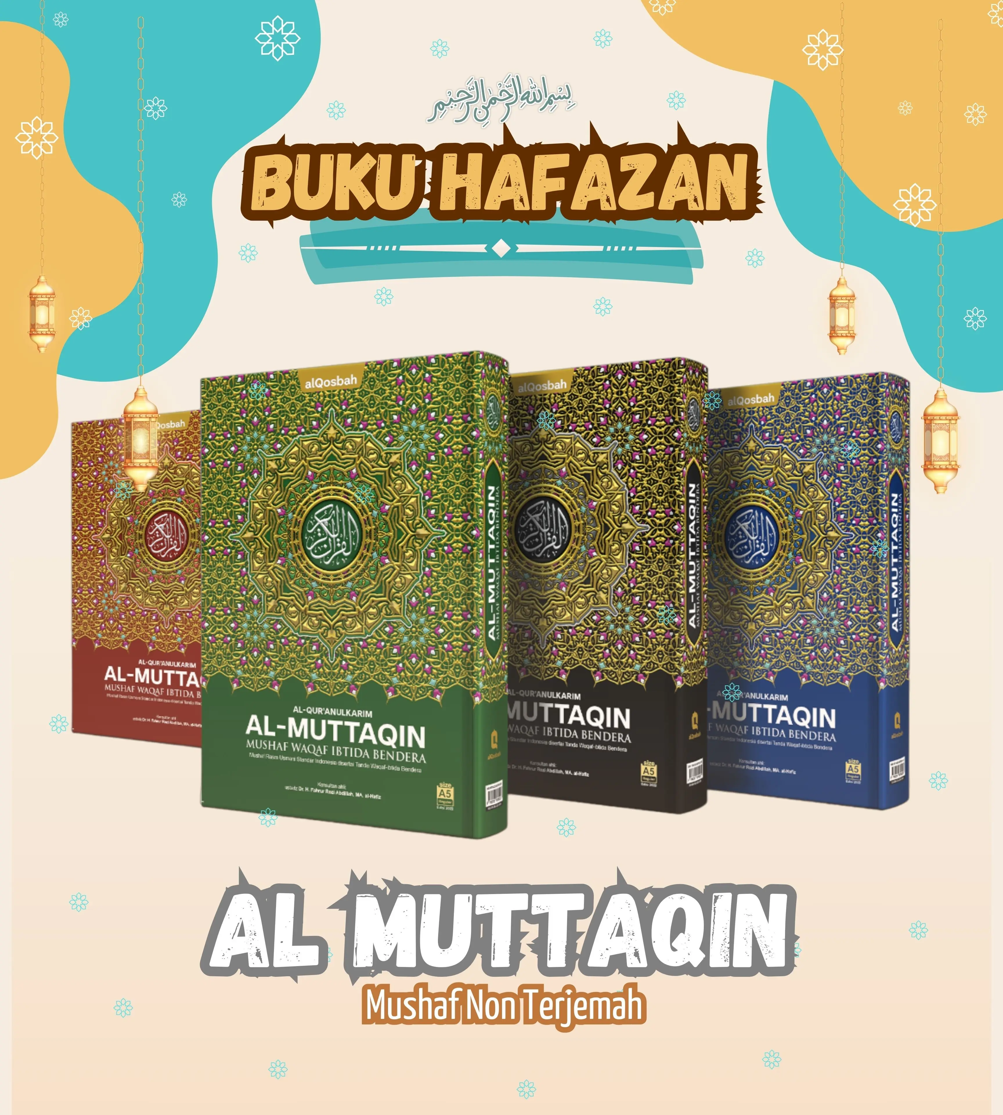 Al Quran Al Muttaqin Non Terjemah Waqof Ibtida' Bendera Warna A5 - Alqosbah