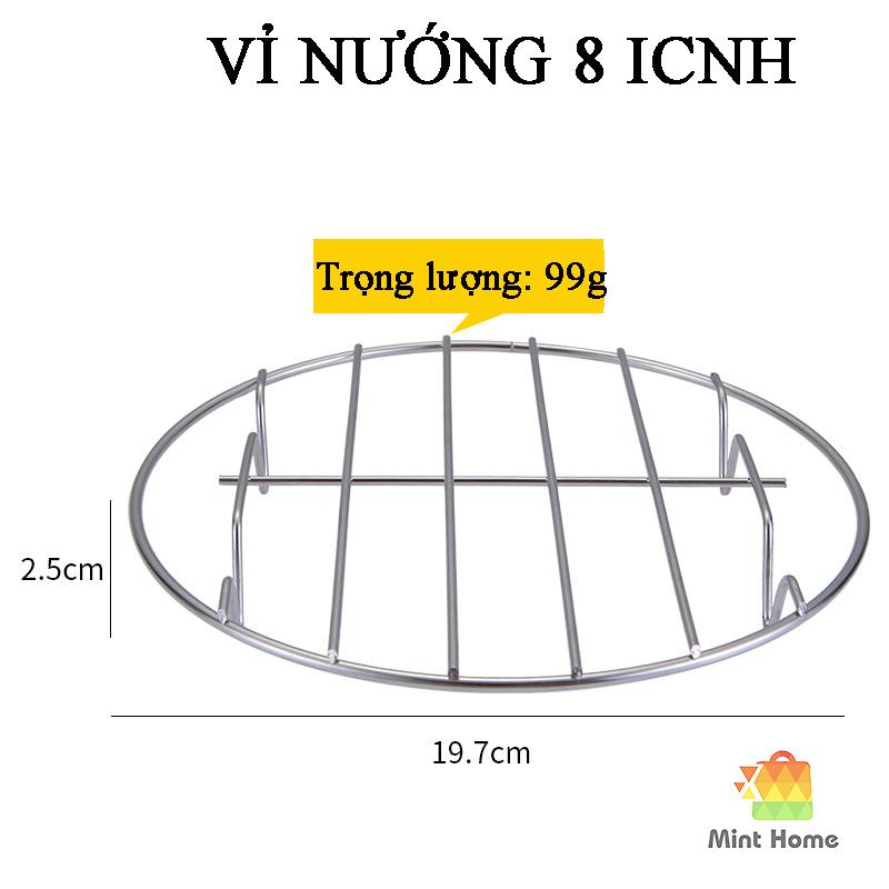 Vỉ nướng inox 304 loại tròn có chân - hàng tách lẻ từ bộ phụ kiện nồi chiên không dầu 6