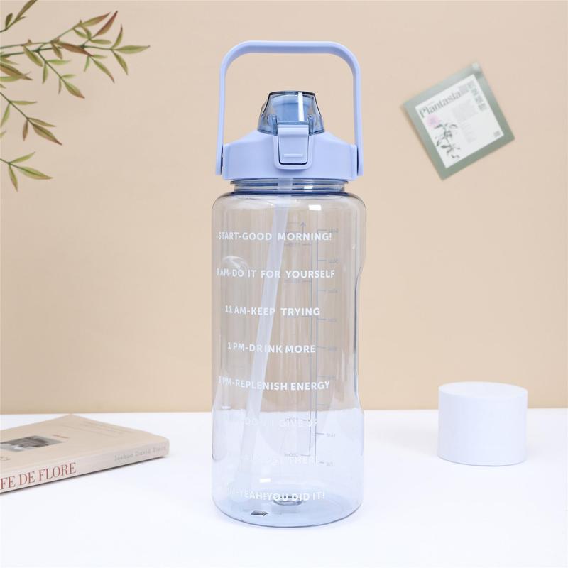 Drinking Water Bottle with Lid, 1 Count Sporty Design Hydration Sports Outdoor Camping Travel, Tumbler Cup, Water Bottles 6