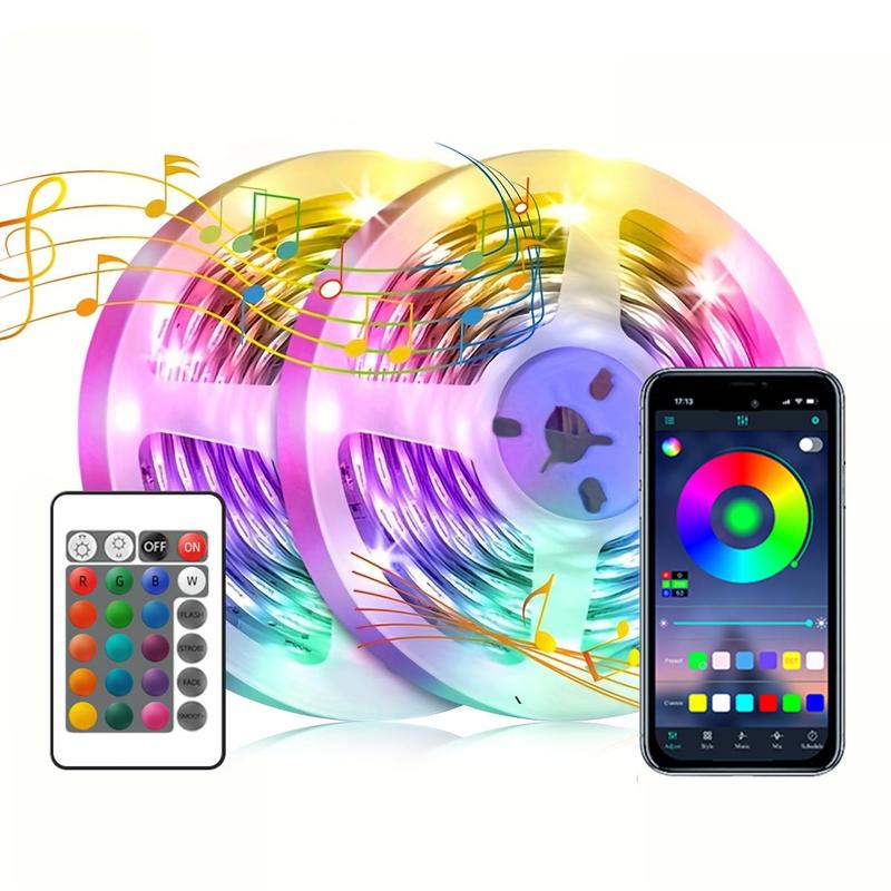 Product Introduction of RGB LED Strip Light with Remote Control, USB Powered RGB LED Light Strip with APP Music Mode, Color Changing LED Light Strip For Home TV Background 12