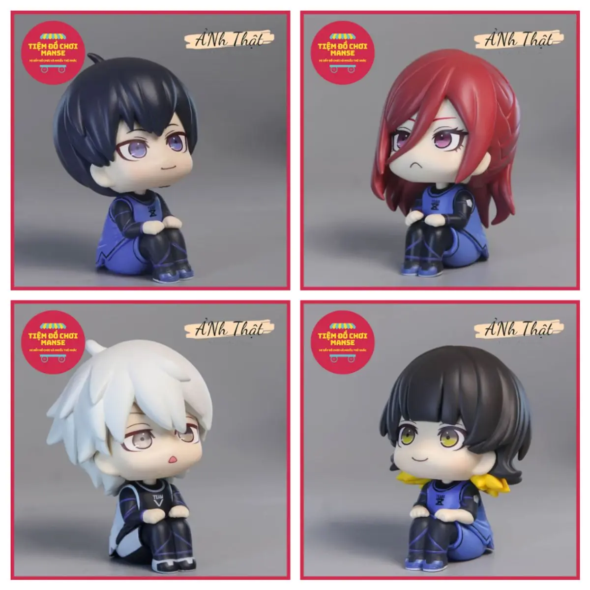 Mô Hình Đồ Chơi Dễ Thương Lookup Nhân Vật Meguru Bachira, Hyoma Chᶖgiri, Yoichi Isagi, Seishiro Nagi - Blue Lock