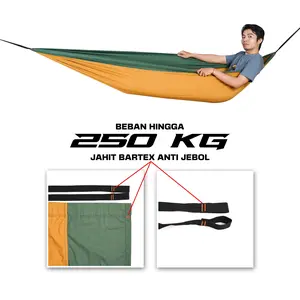 zarventure hammock swing 2 warna hammok hamock hamok ayunan tidur camping Outdoor Parasut Gantung