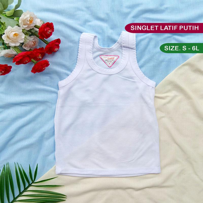 3 Pcs Kaus Dalam Al Latif / Sunflower - Pakaian Dalam / Singlet Anak Laki Laki / Perempuan 1