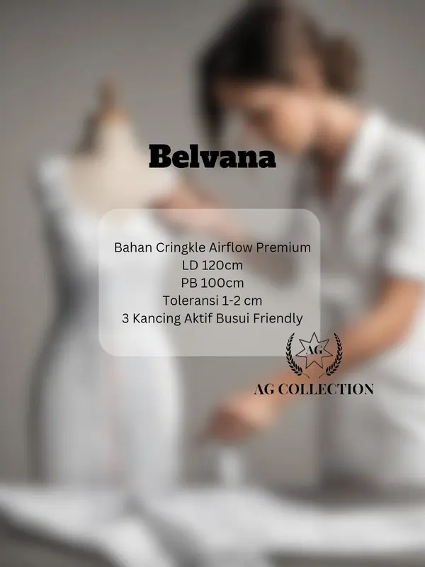 AGcollections | Dress Daster Pendek Belvana Kancing Busui Friendly Bahan Crinkle Airflow Premium Baju Tidur Dingin Wanita 8