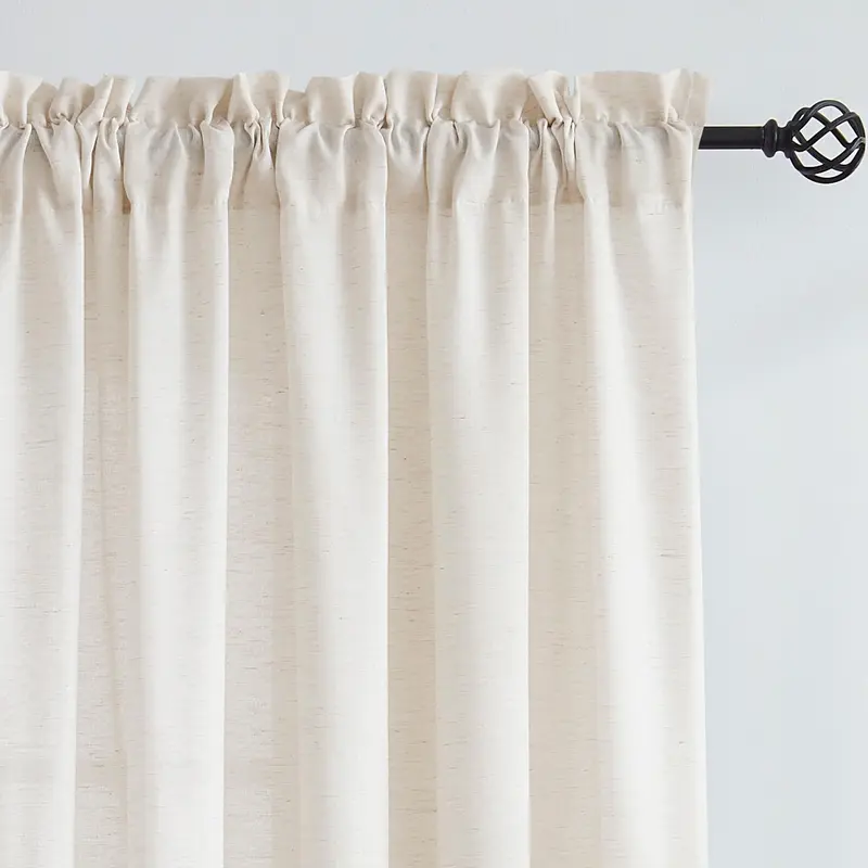 Solid Color Curtain, 2 Counts Minimalist Curtain Set for Room Decor, Dust-proof Window Curtain, Window Drapes for Home Living Room Bedroom, Home Decor 4