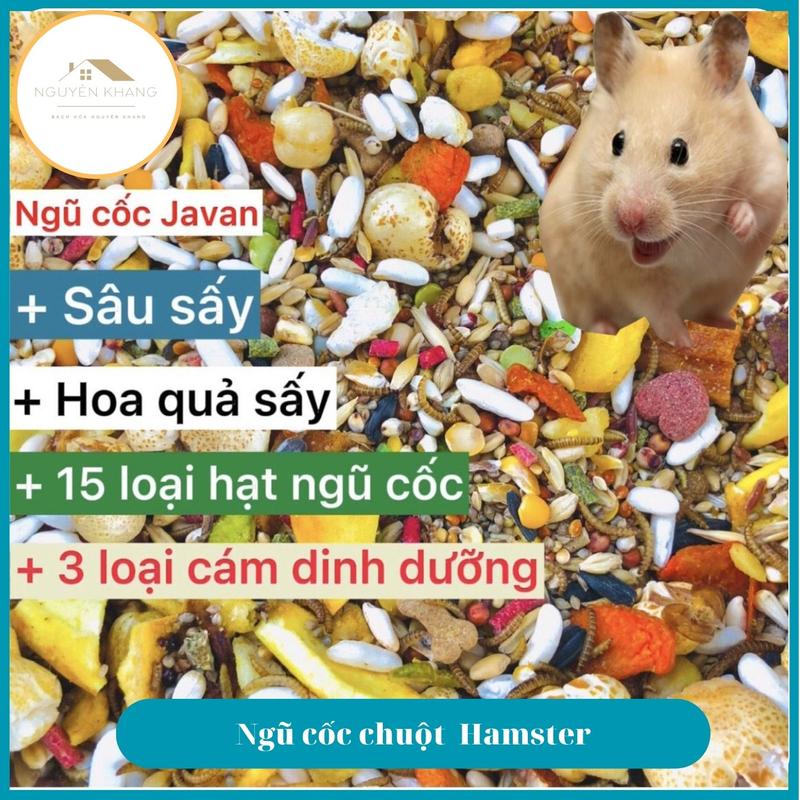  Thức ăn cho chuột hamster siêu ngon đồ ăn ngũ cốc cho hamster thức ăn cho chuột thỏ hoa quả sâu đầy đủ dinh dưỡng túi 500gram 