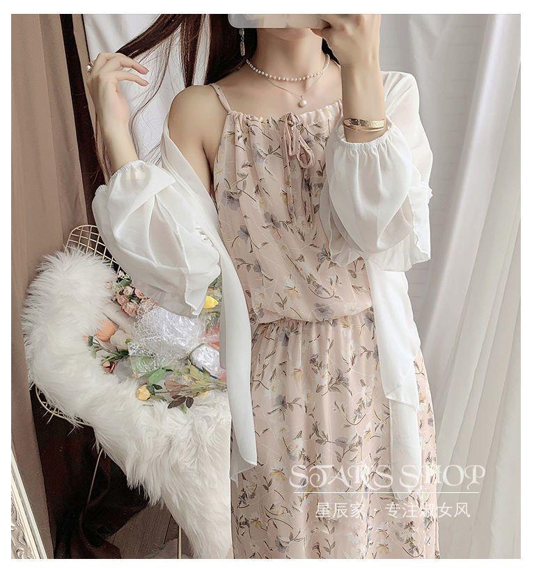 Product Introduction of Váy Hai Dây, Váy Voan Hoa, Quần Áo Chống Nắng, Áo Voan, Áo Cardigan, Bộ Đồ Hai Mảnh Cho Nữ, Váy Đi Kỳ Nghỉ Trên Bãi Biển, Váy Dài 25