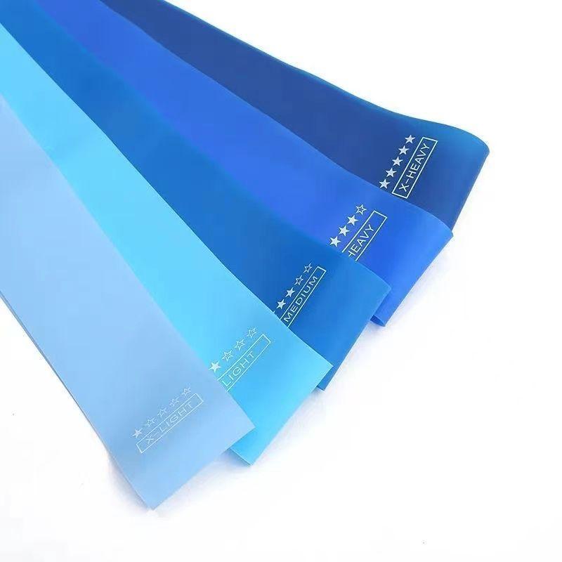 Product Introduction of Sports Elastic Band Blue Fitness Women's Tension Resistance Band Beginner Tight Squat Hip Elastic Force Circle Strain Relief Bushing 5