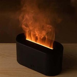 Simulation Flame Ultrasonic Humidifier, Durable USB Powered Aromatherapy Diffuser, 7 Colors Lighting Diffuser, Air Freshener for Bedroom, Humidifier, Aromatherapy Machine, Humidifier for Home, Home Desktop Humidifier