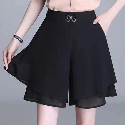 Product Introduction of Quần Dài Váy Ngắn, Chất Liệu Voan, Dành Cho Nữ, Trang Phục Mùa Hè, Cạp Cao, Quần Ống Rộng, Dáng Rộng Rãi Và Thường Ngày, Quần Đùi Mỏng, Ngoại Cỡ, Culottes Chữ A 0
