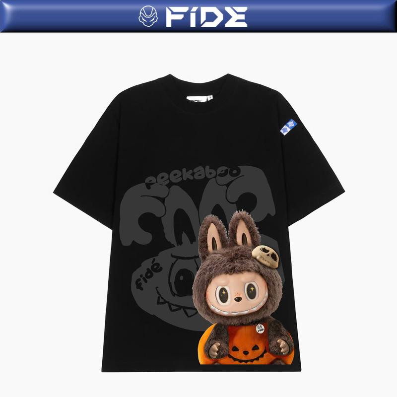  Áo thun FIDE Labubu phông unisex local brand nam nữ cổ tròn oversize - AT107 Menswear Cotton 