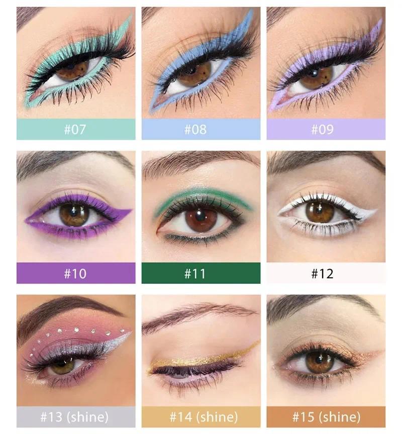 Product Introduction of Waterproof Pearlescent Matte Eyeliner Not Easy Pen Rotatable Eyeliner Long Lasting Eye Makeup Tools Korean Makeup Products Lipliner Eyeshadow 48