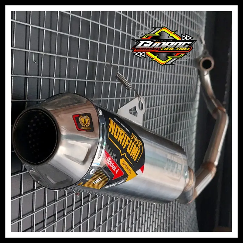 Knalpot Norifumi Rocker 4 Bore up Inlet 50 untuk KLX CRF WR DTRACKER Gantungan PNP 0