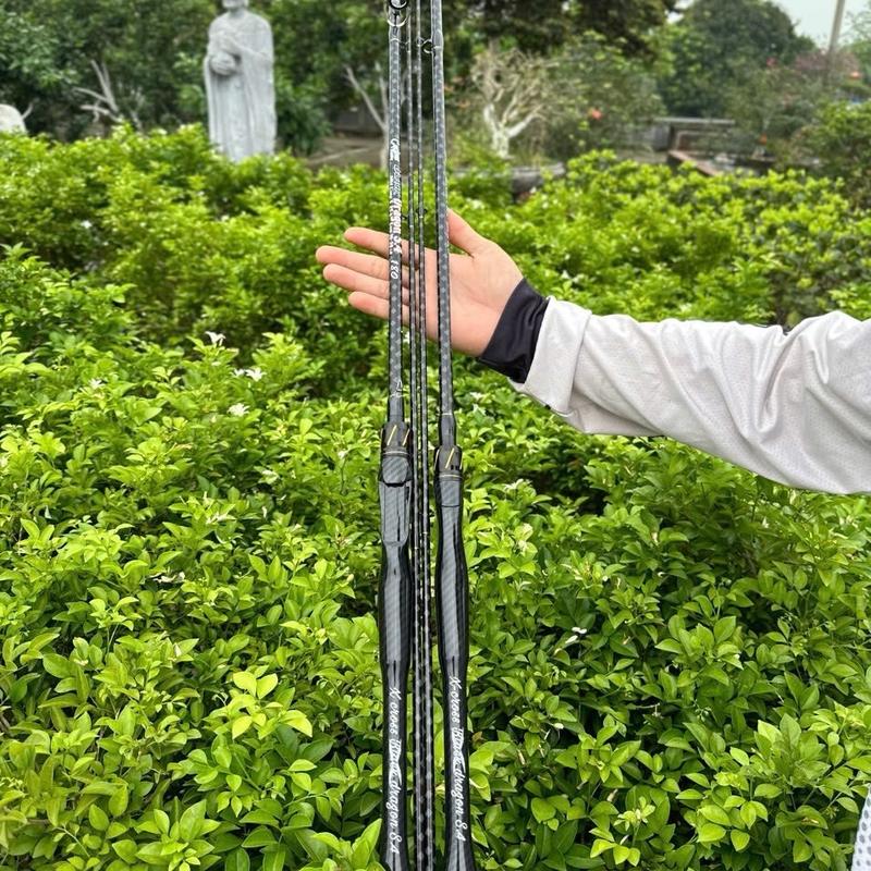  : Cần Lure Rồng Đen - Black Dragon S4 -Cần Rẻ Xoắn X Toàn Thân - Pu Chống Xoắn Câu Cá Đi Câu 