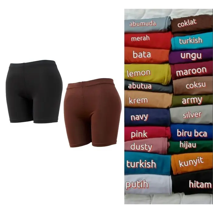 Z»Gq Leging Pendek Stretch Wanita Legging Shortpants Olahraga Bahan Lembut C❤9T