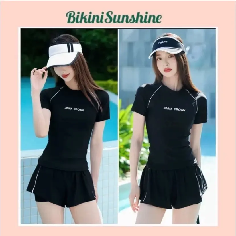 ￼[Có size lớn] Bikini đồ bơi nữ đi biển 2 mảnh năng động,Quần Bo Đai 2 Lớp Kín Đáo BIKINI SUNSHINE QBD01