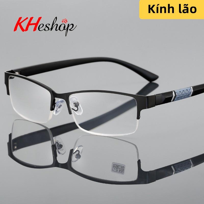 Mã HY203 Kính viễn thị xem điện thoại không mỏi mắt cho người cao tuổi gọng bọc nửa viền trước kim loại sang trọng lịch sự Nữ