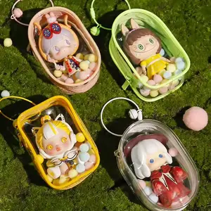 Vixplorn-Pouch Doll PVC 10cm Pouch Transparan Pouch Boneka PVC Doll Pouch