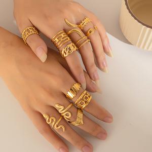 Cincin Putar Tidak Teratur Hip Hop, Diperibadikan, Gaya Ins, Popular, Diperbuat daripada Keluli Tahan Karat, Cincin Geometrik, Untuk Wanita Jewelry Rings lustful  jewelry