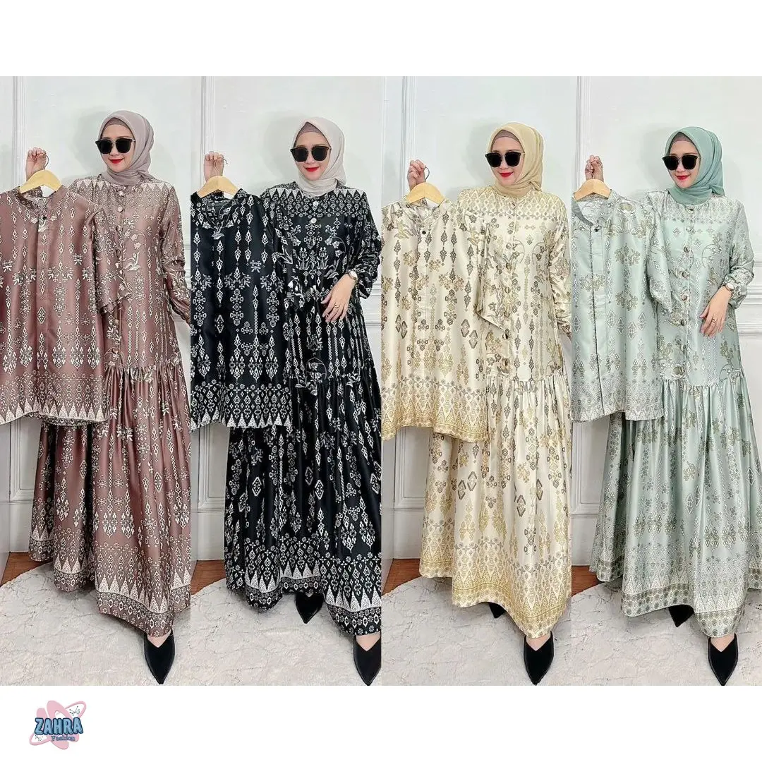 Set couple terbaru motif etnic / Gamis couple motif etnic busui friendly. Baju Muslim Pasangan Dress Koko Keluarga Sarimbit Ibu Wanita Dewasa