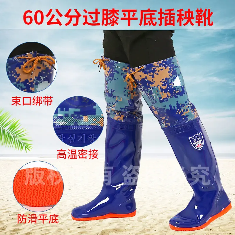 Giày cấy giống lúa, xiada, đế mềm, giày ruộng lúa, ống cao, thích hợp cho đất nông nghiệp, ủng chống trượt, giày mưa, ủng cao su, giày chống thấm nước, năm 2024 6