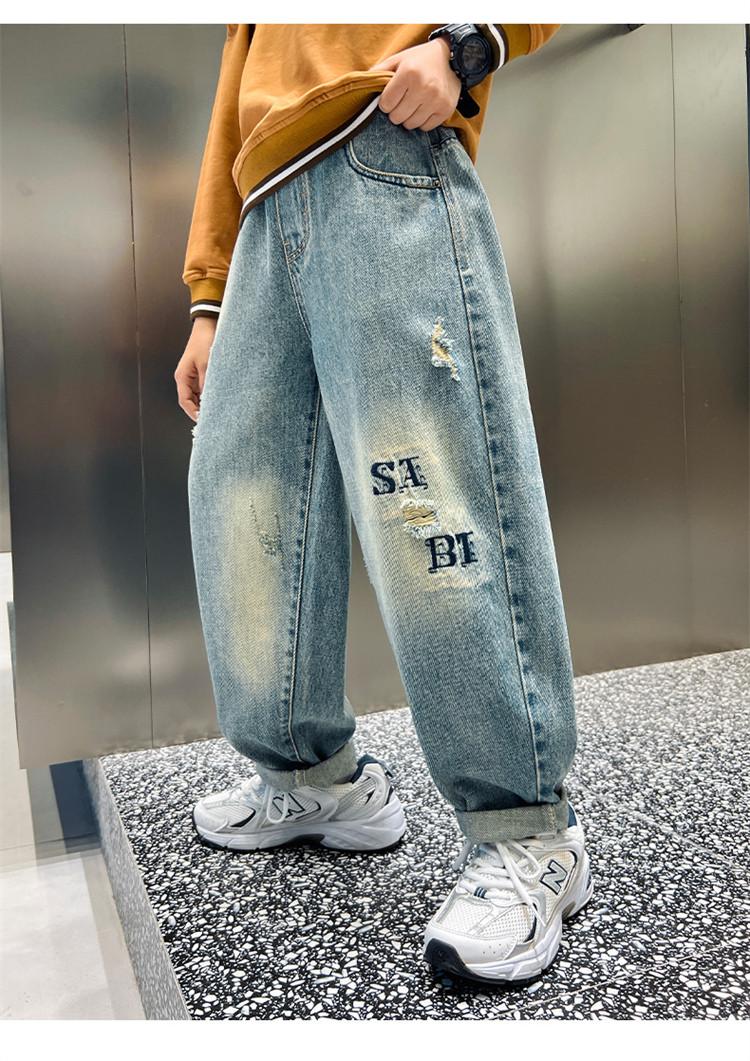 Product Introduction of Z1128 Boys Spring Autumn 2025 New Jeans Suitable for Boys Aged 4-16 13