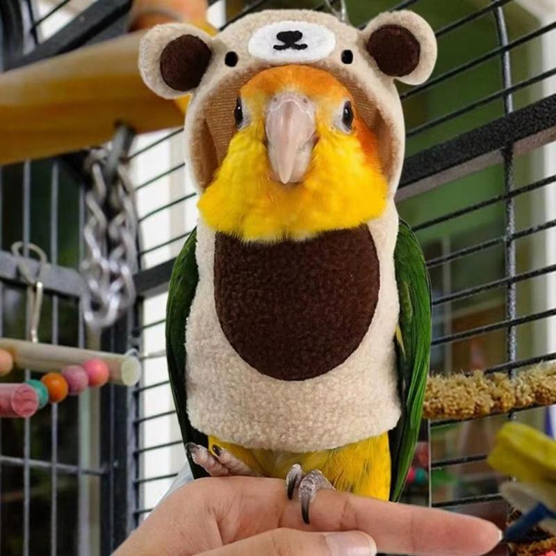 Product Introduction of Washable Bear Shape Cute Bird Costume Warm Multi-Purpose Parrot Cloak Easy To Put On Breathable Parrot Cosplay Prop Photo 11