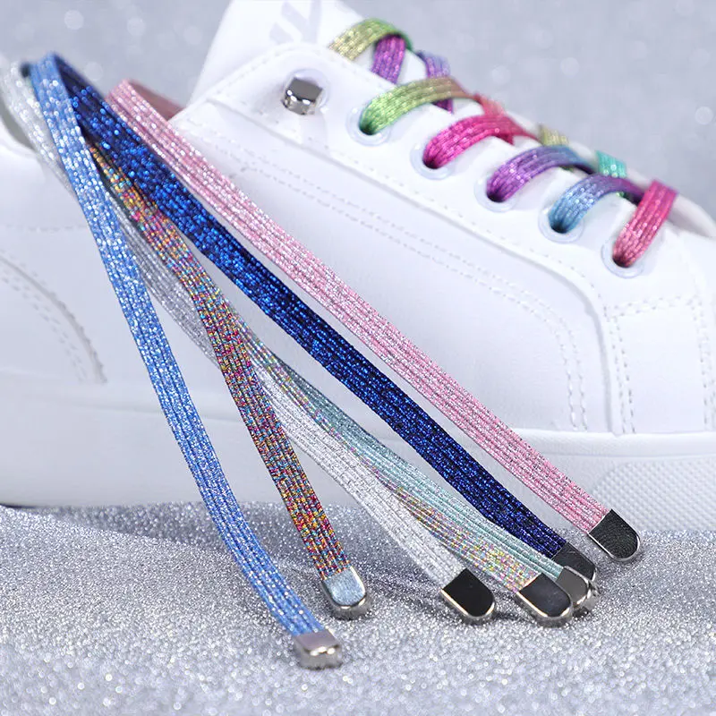 Shoelace Buckle Lazy Shoelace Fixing Artifact White Shoes No-Tie Shoelace Elastic Band Stretch Flat Unisex