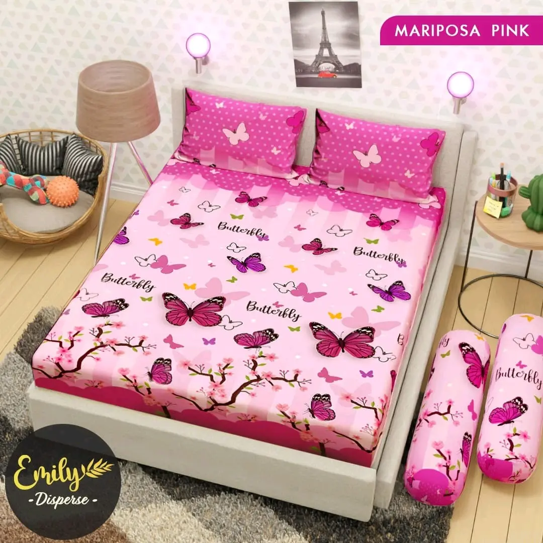 SPREI BUTERFLY PINK