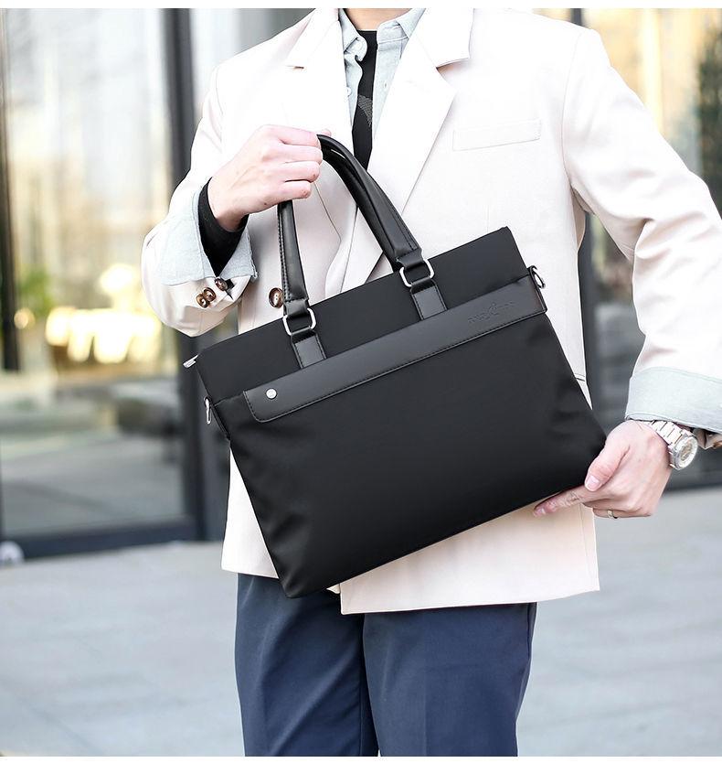 Product Introduction of Handbag Men's Business Casual Oxford Cloth Bag Men's Briefcase Nylon Canvas Men's Bag Shoulder Bag Computer Bag New 1