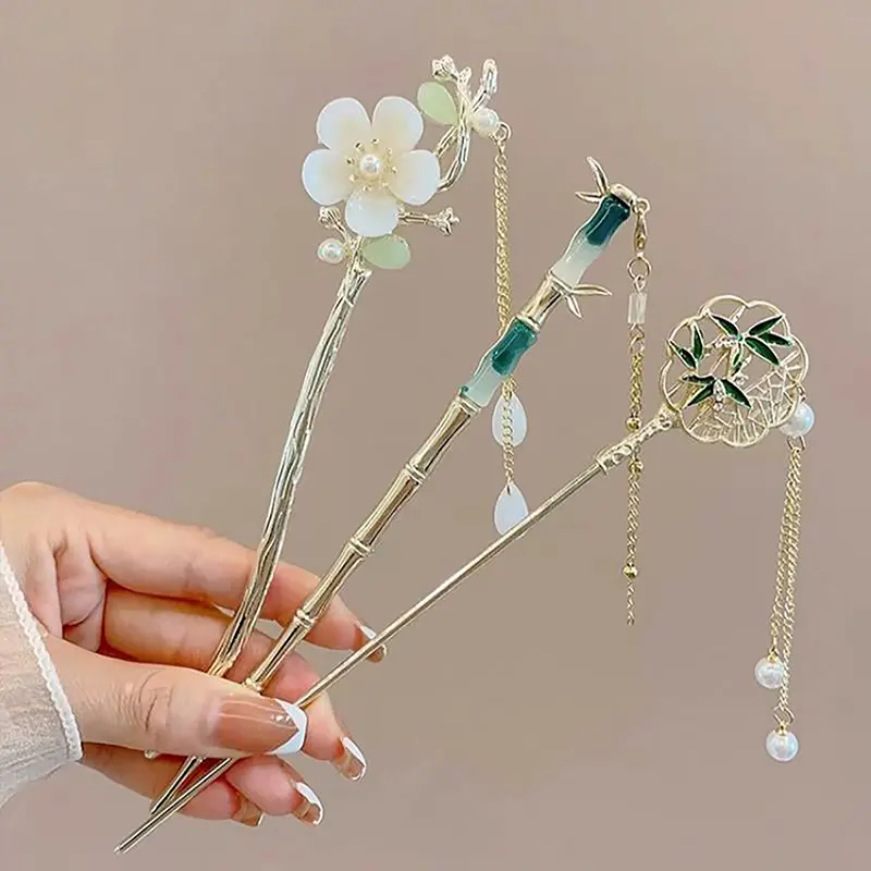 Ghim Cài Tóc Trung Quốc Cổ Điển Cho Nữ, Ghim Cài Tóc Thủ Công Tươi Mới, Bướm, Hoa, Ngôi Sao, Phụ Kiện Quyến Rũ, Đồ Trang Trí Tóc 1